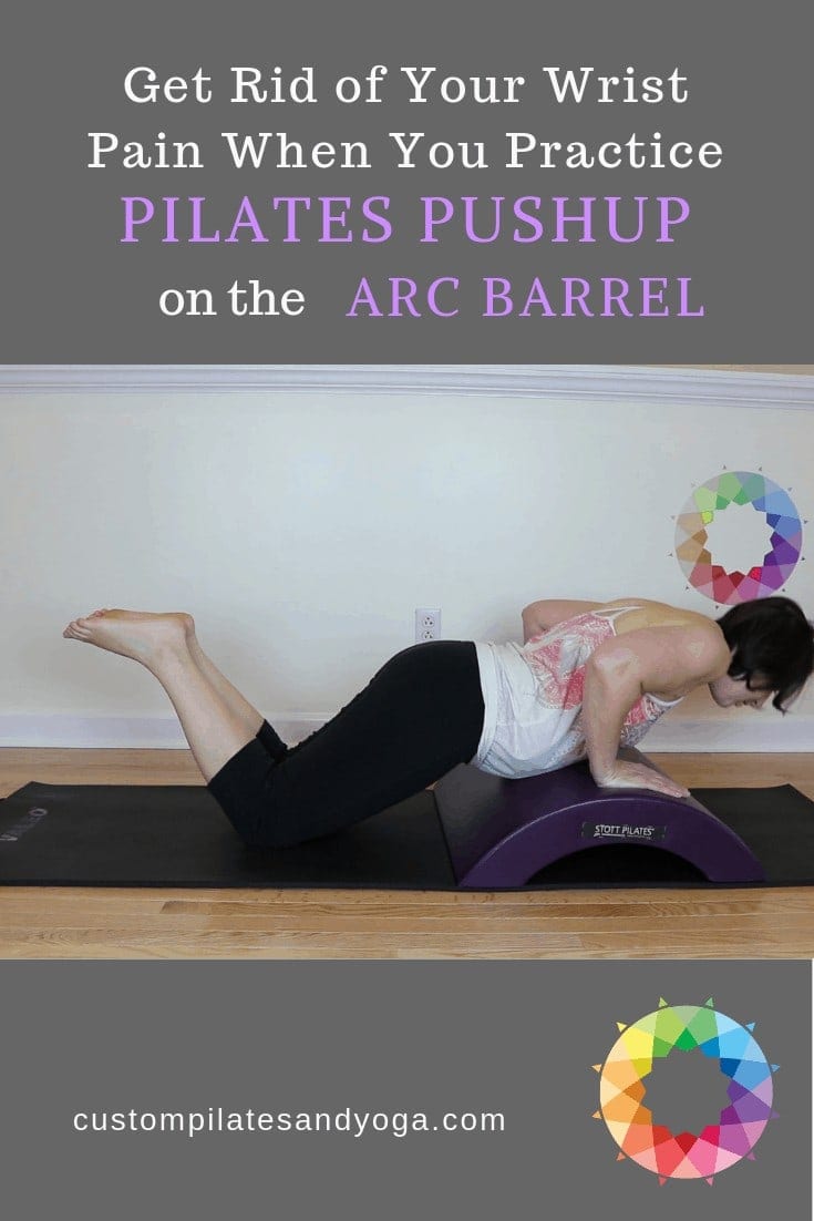 pilates pushup on the arc barrel